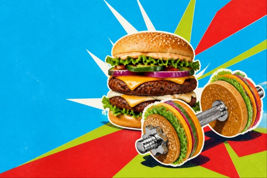 VEKE-hampurilainen ja käsipainoksi ladotut burgerit